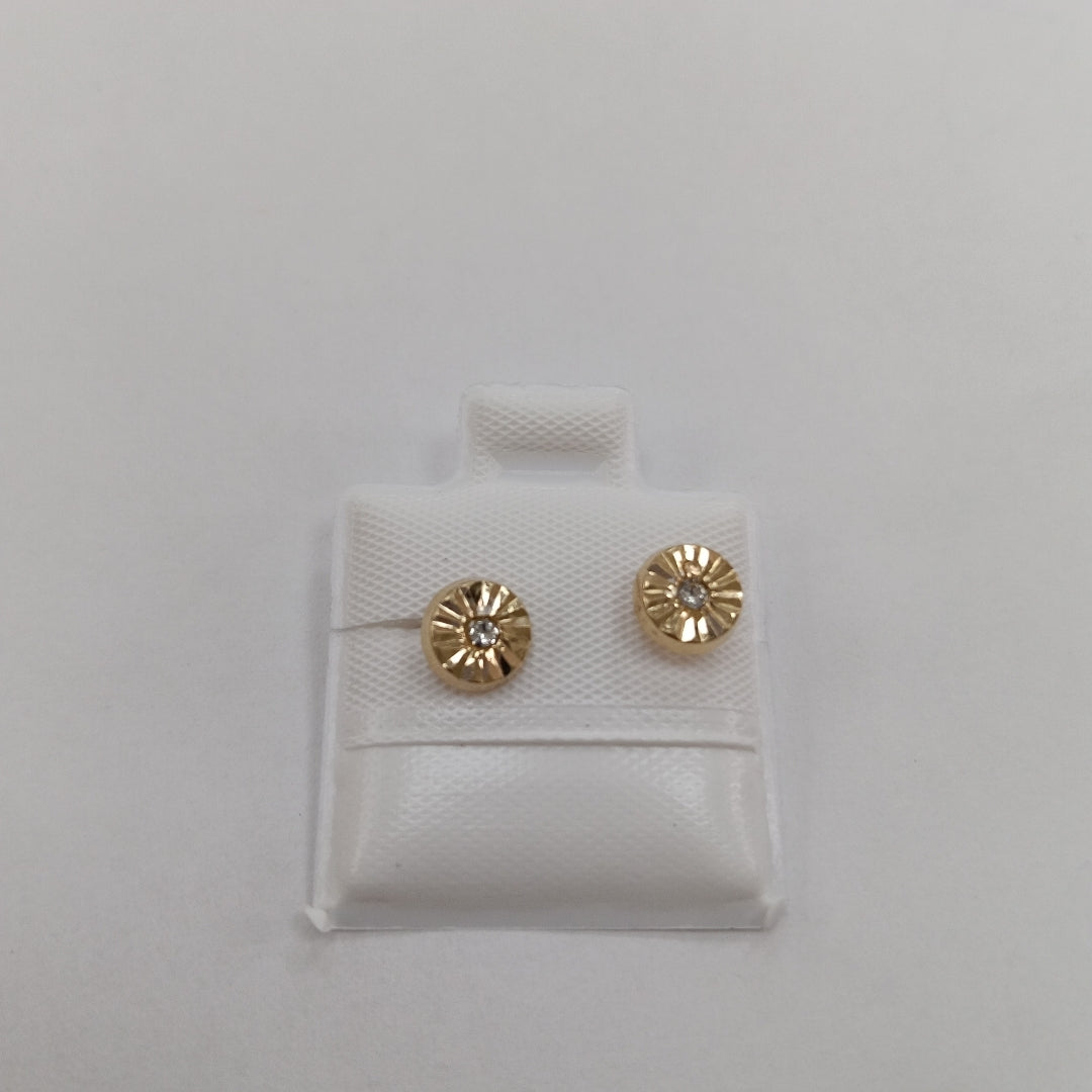 BROQUELES BROQUEL FIG BOTON C CIRCONIA 14K 0.2916 GR (NUEVO)