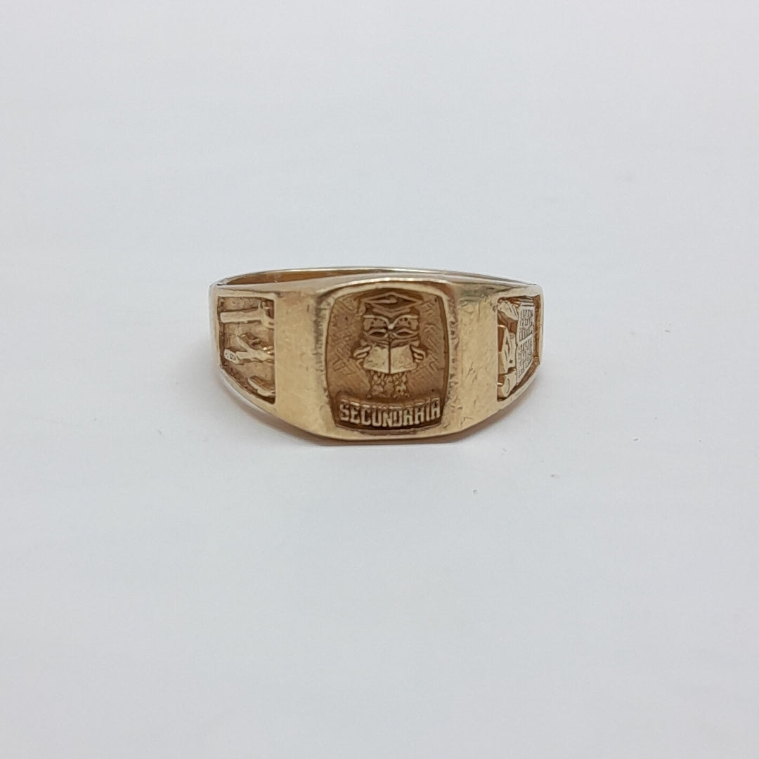 ANILLO DE GRADUACIÓN ORO 10 K 4,10 GRMS (SEMINUEVO)