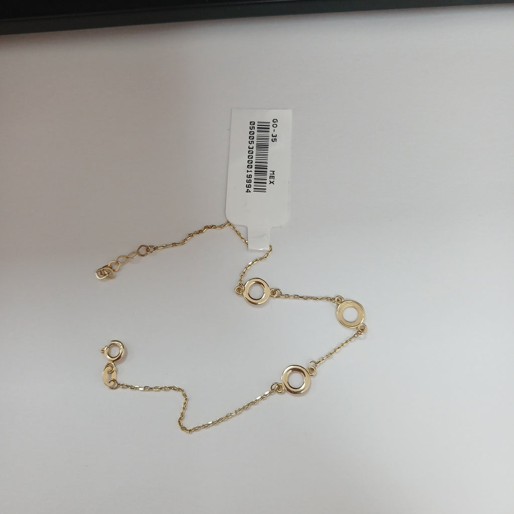 PULSERA TEJIDO ESPECIAL FIG NIÑO 14K 18 CM 1.4 GR (NUEVO)