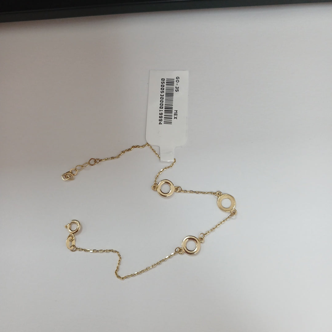 PULSERA TEJIDO ESPECIAL FIG NIÑO 14K 18 CM 1.4 GR (NUEVO)