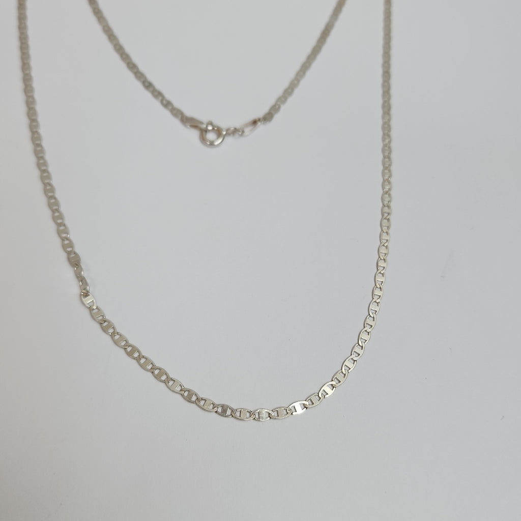 CADENA TEJIDO ESPEJO PLATA .925 55 CM 3.8 GR (NUEVO)