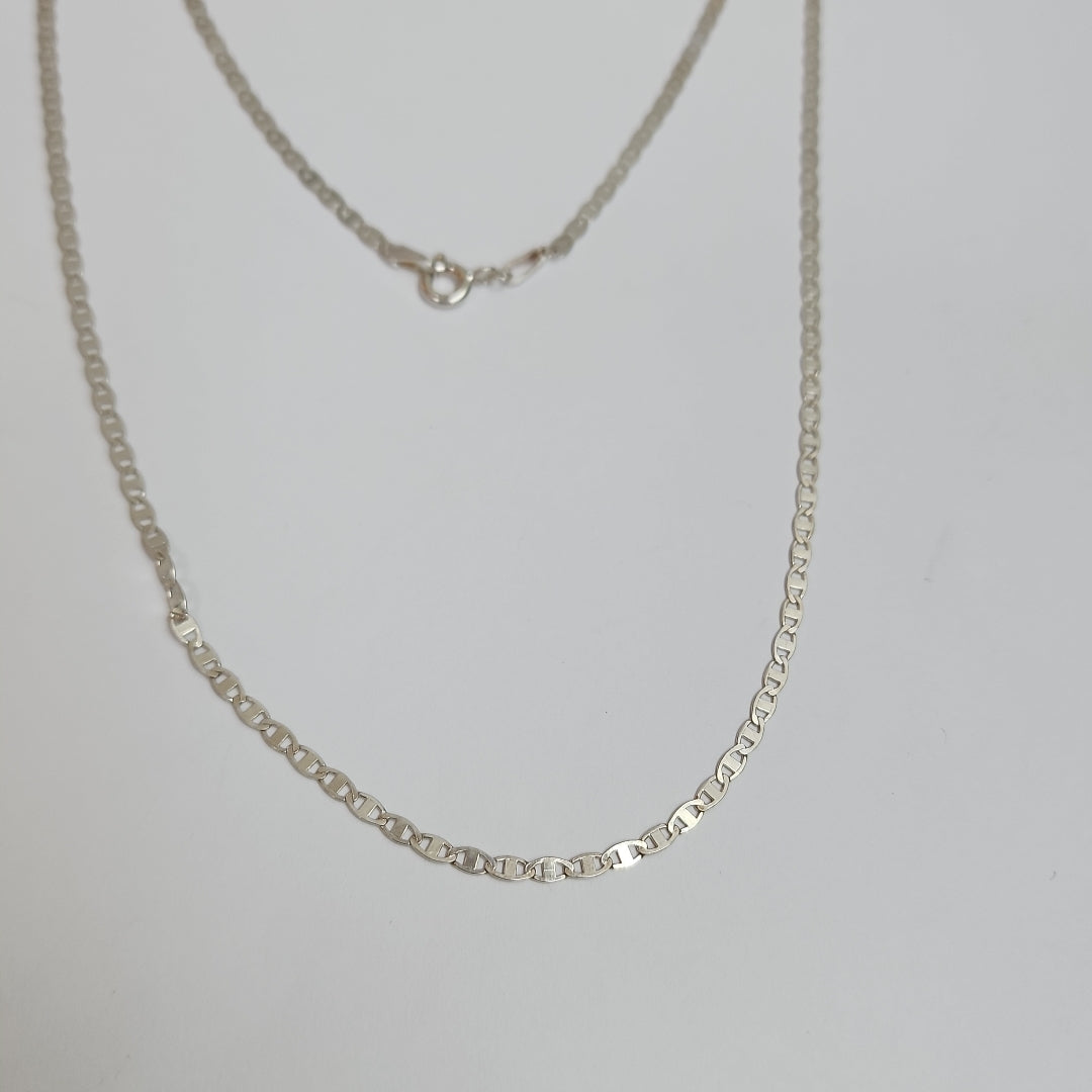 CADENA TEJIDO ESPEJO PLATA .925 55 CM 3.8 GR (NUEVO)