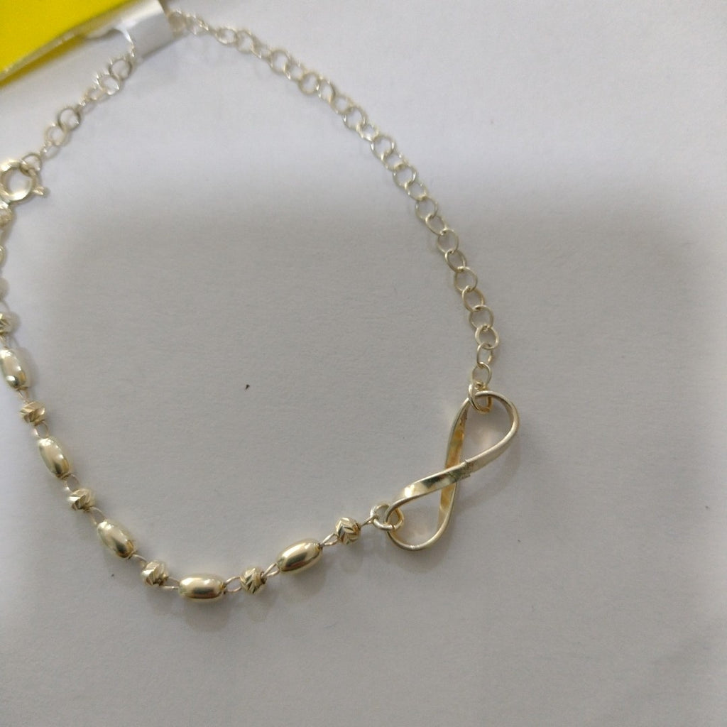 PULSERA TEJIDO INFINITO PLATA .925 18 CM 2.4 GR (NUEVO)