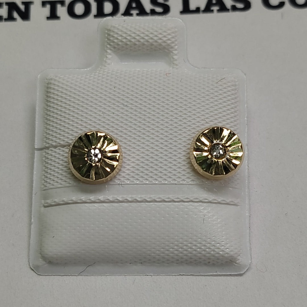 BROQUELES BROQUEL FIG BOTON C CIRCONIA 14K 0.2916 GR (NUEVO)