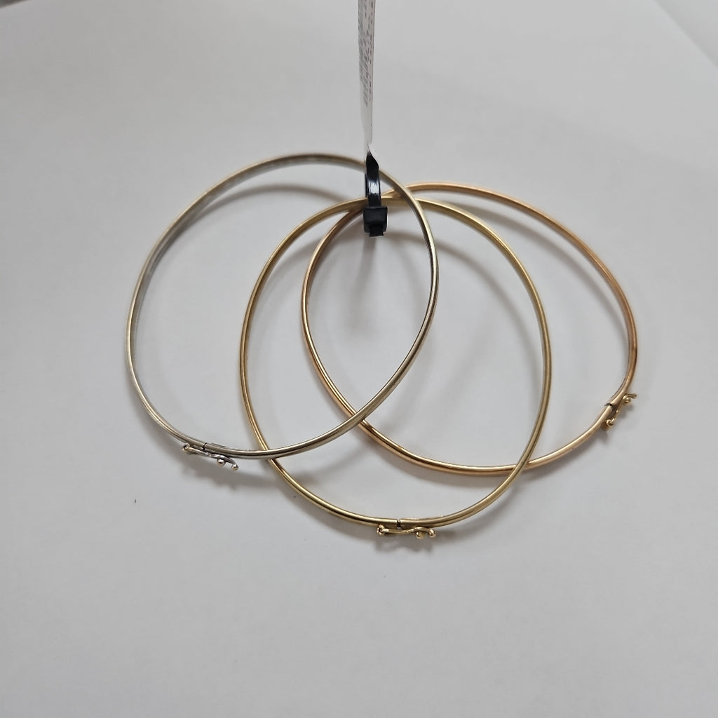 PULSERA RIGIDA ORO COMBINADO 14 K 10,80 GRMS (SEMINUEVO)