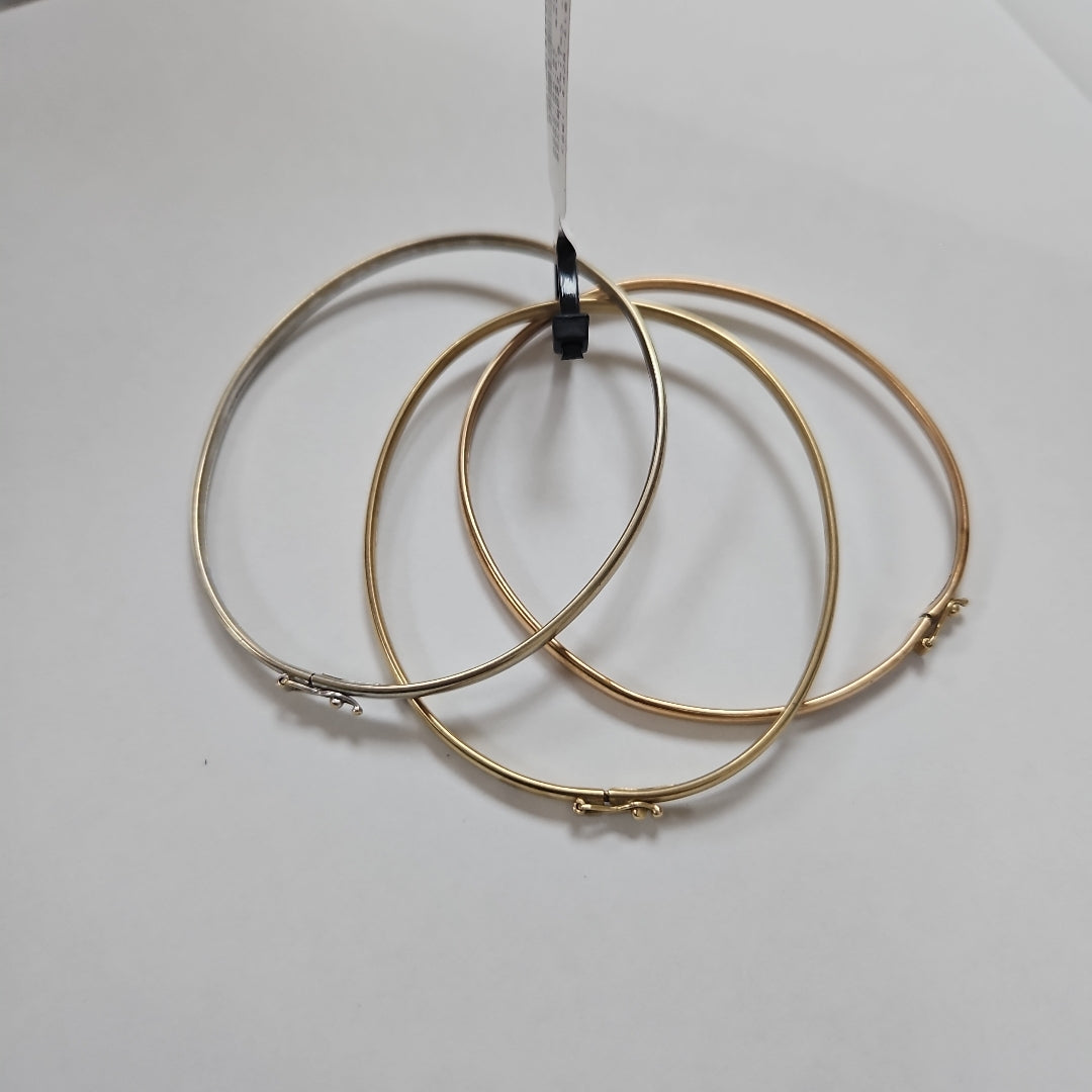 PULSERA RIGIDA ORO COMBINADO 14 K 10,80 GRMS (SEMINUEVO)