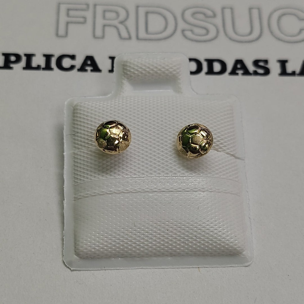BROQUELES BROQUEL FIG BALON DE FUTBOL 14K 0.2387 GR (NUEVO)