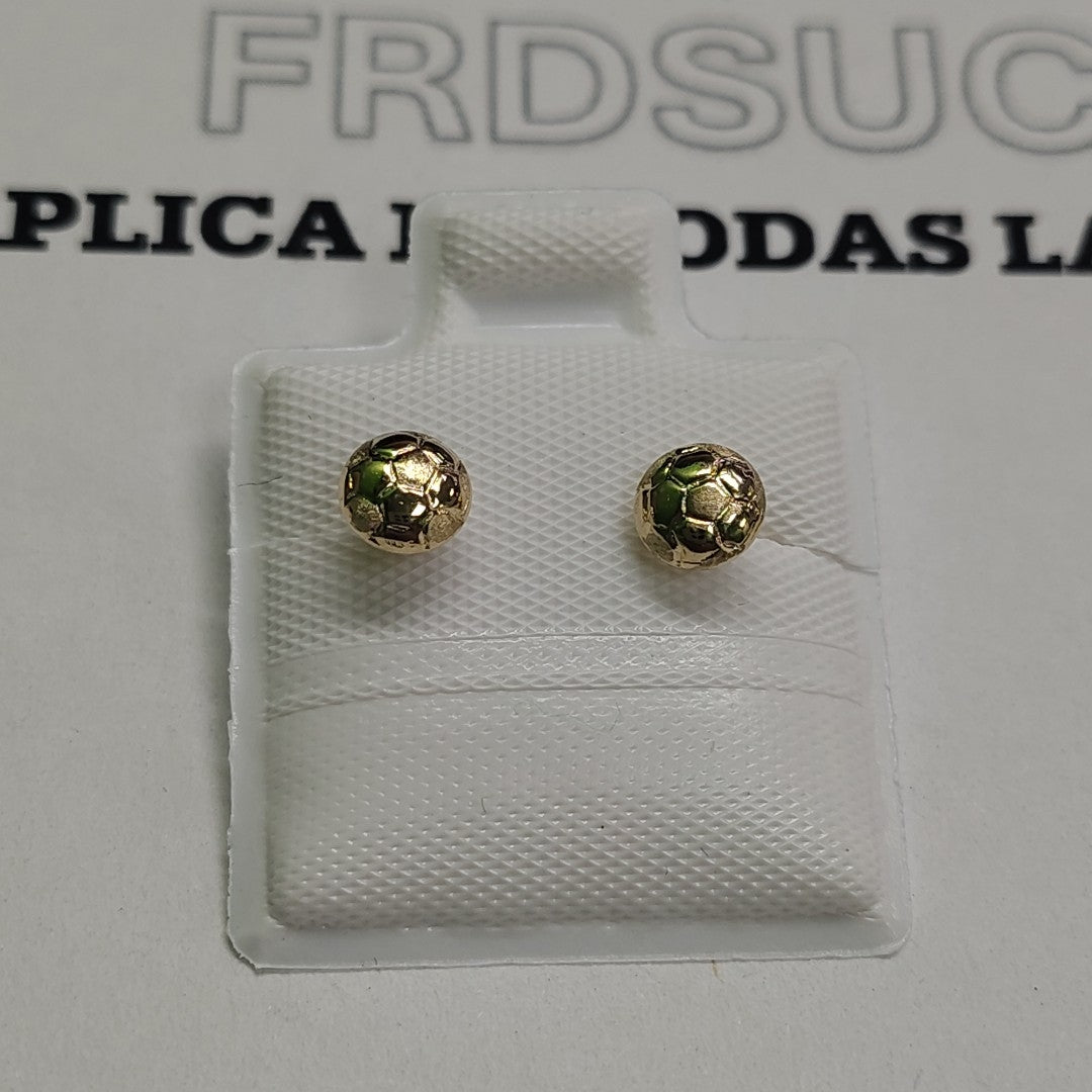 BROQUELES BROQUEL FIG BALON DE FUTBOL 14K 0.2387 GR (NUEVO)