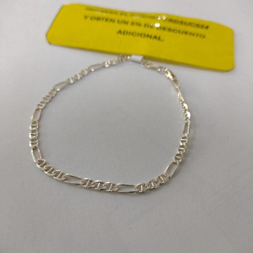 PULSERA TEJIDO 3X1 PLATA .925 16 CM 2.8 GR (NUEVO)