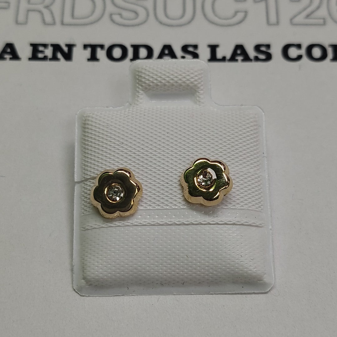 BROQUELES BROQUEL FIG FLOR C CIRCONIA 14K 0.2581 GR (NUEVO)