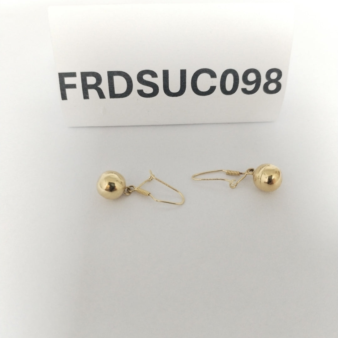 ARETES PAR ORO 14 K 1,00 GRMS (SEMINUEVO)