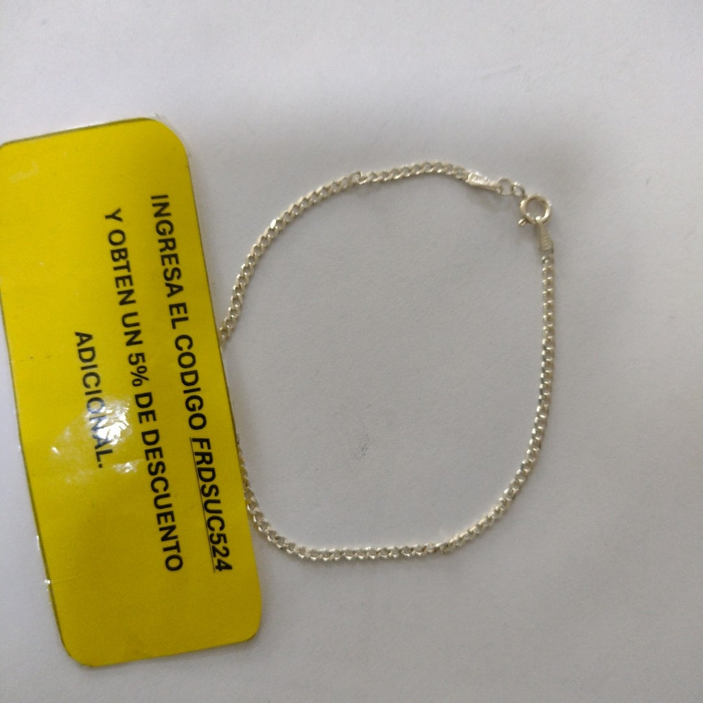 PULSERA TEJIDO BARBADA PLATA .925 18 CM 2 GR (NUEVO)