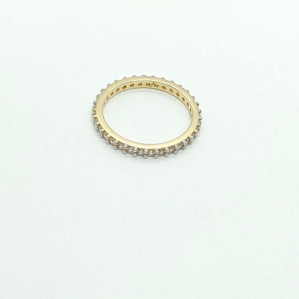 ANILLO ANILLITO CHURUMBELA C CIRCONIAS 14K 6.5 TALLA 1.9 GR (NUEVO)