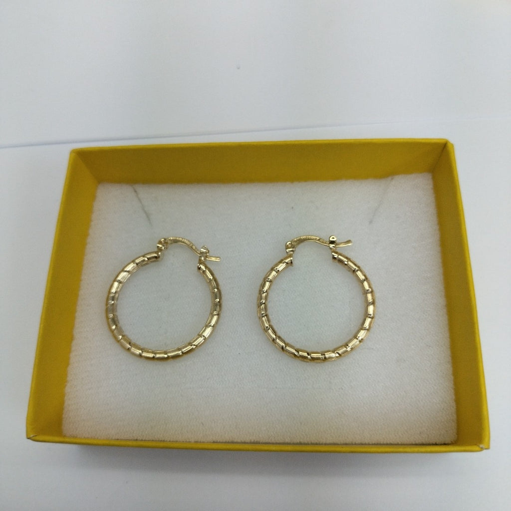 ARETES ARRACADAS LABRADAS 14K 3.2 GR (NUEVO)