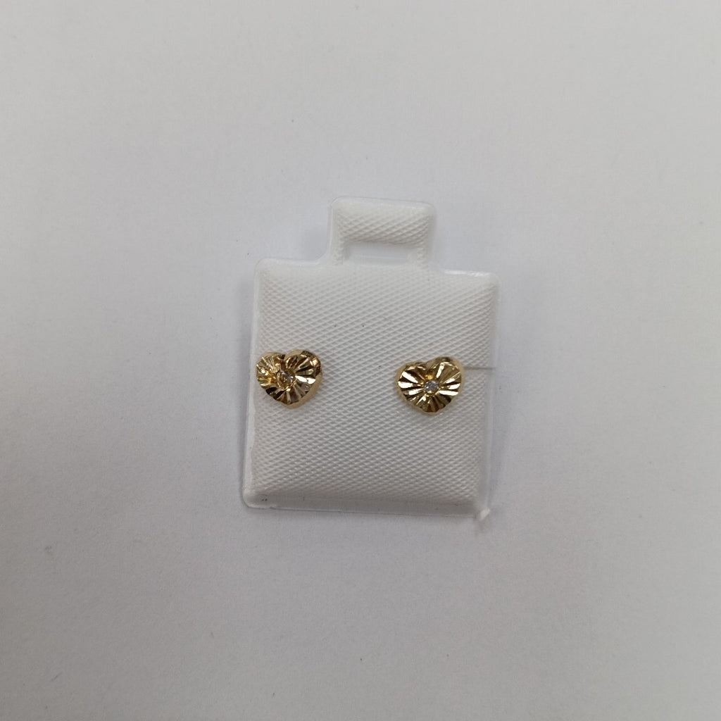 BROQUELES BROQUEL FIG CORAZON C CIRCONIA 14K 0.2603 GR (NUEVO)