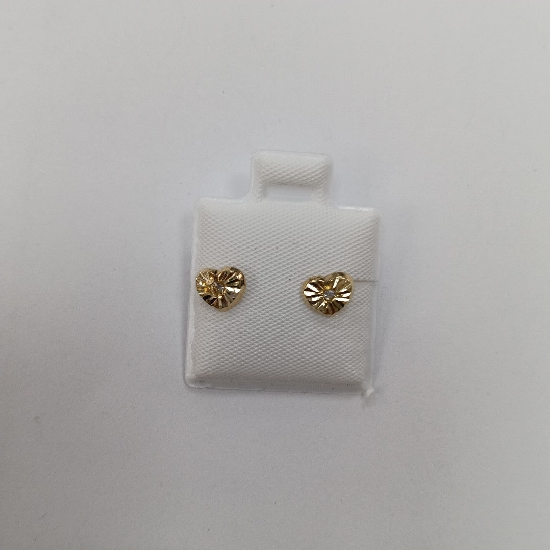BROQUELES BROQUEL FIG CORAZON C CIRCONIA 14K 0.2603 GR (NUEVO)