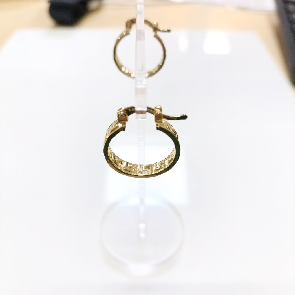 ARETES ARRACADAS FIG GRECAS 14K 1.8 GR (NUEVO)