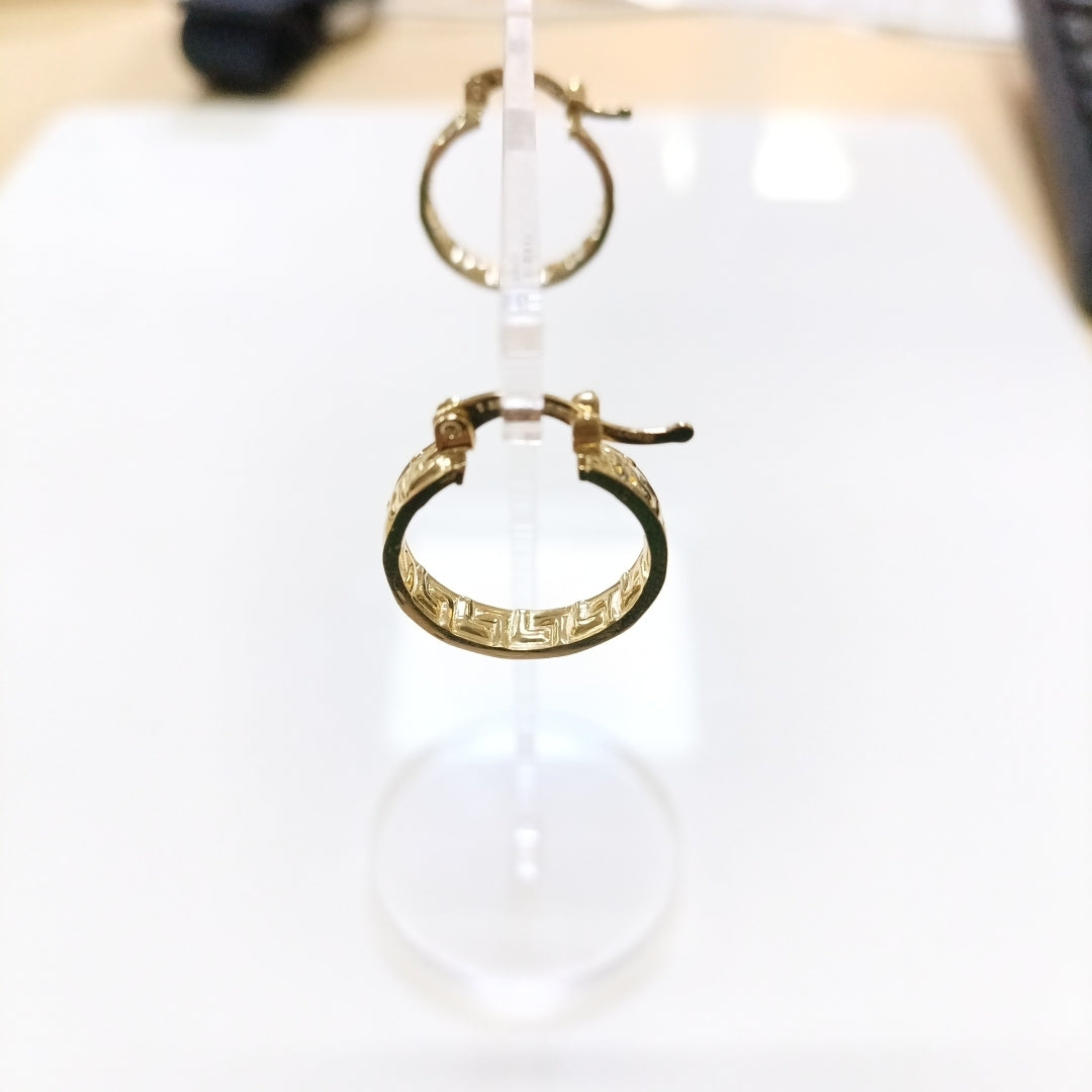 ARETES ARRACADAS FIG GRECAS 14K 1.8 GR (NUEVO)
