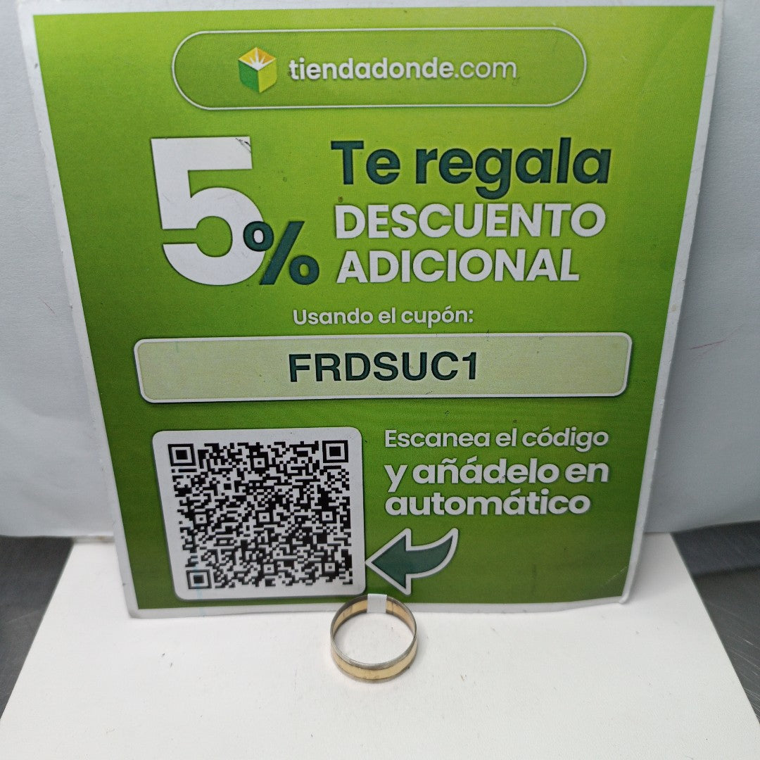 ARGOLLA ORO, PLATA 18 K 3.7 GRMS (SEMINUEVO)