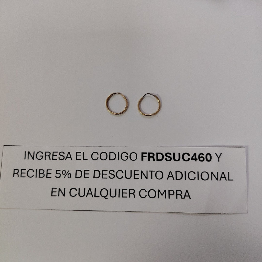 ARETES PAR ORO 10 K 0.5 GRMS (SEMINUEVO)