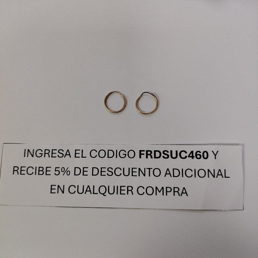 ARETES PAR ORO 10 K 0.5 GRMS (SEMINUEVO)
