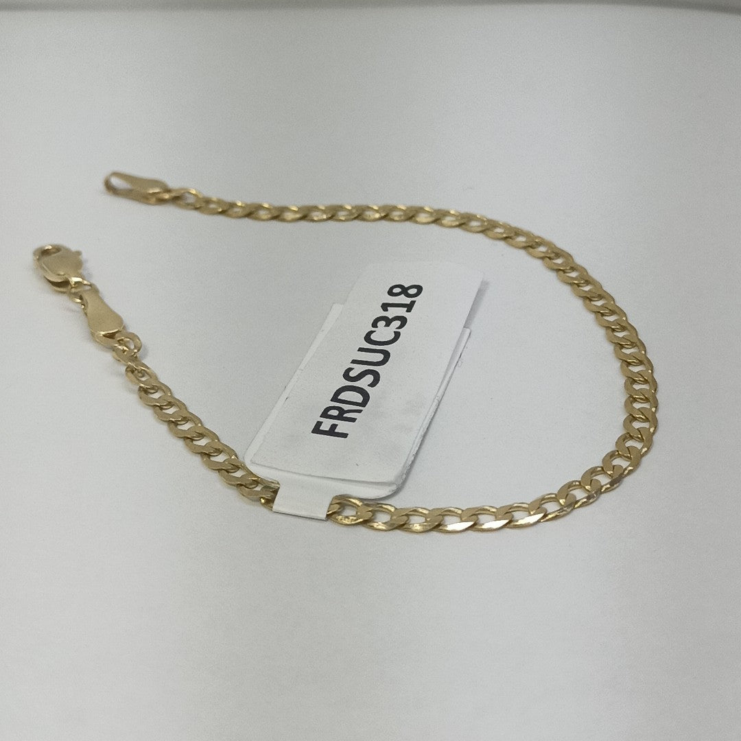 PULSERA TEJIDO BARBADA 14K 18 CM 3.3 GR (NUEVO)