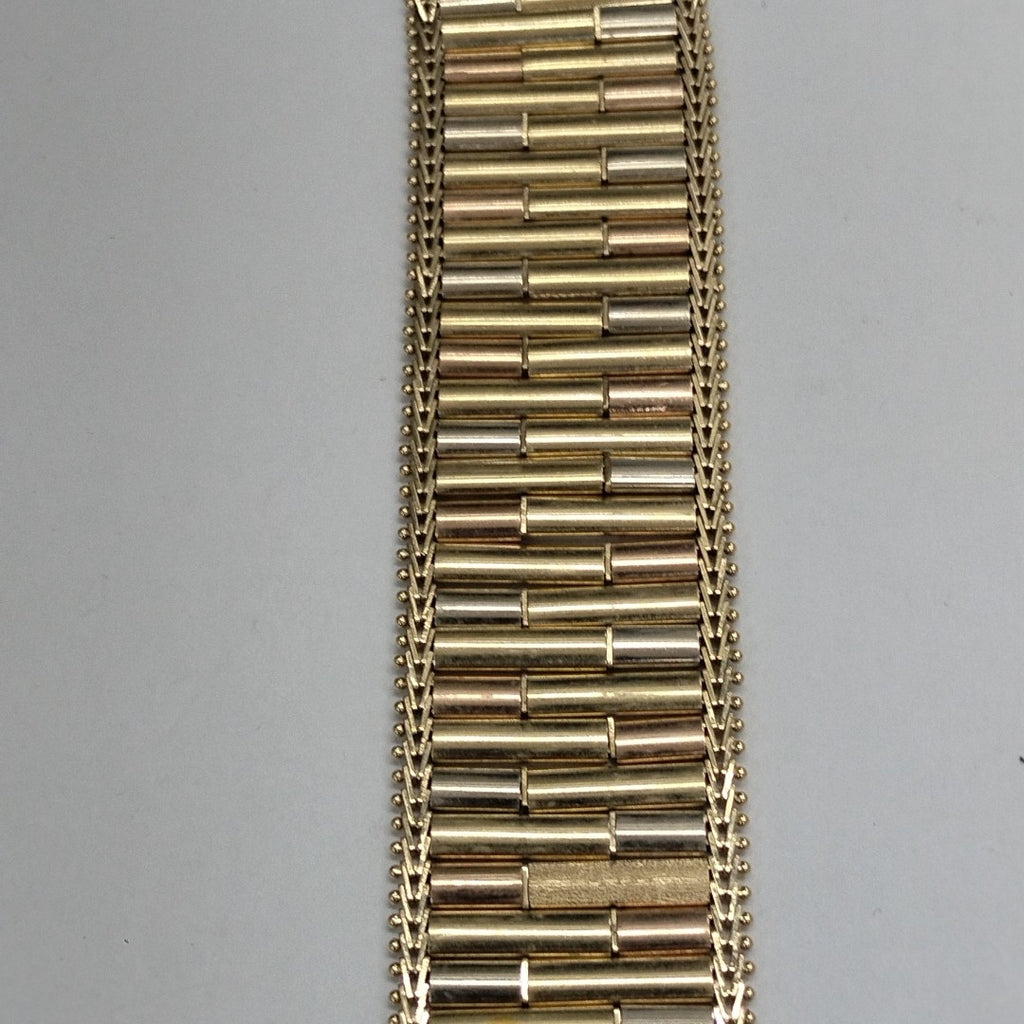 PULSERA ORO COMBINADO 14 K 31.2 GRMS (SEMINUEVO)