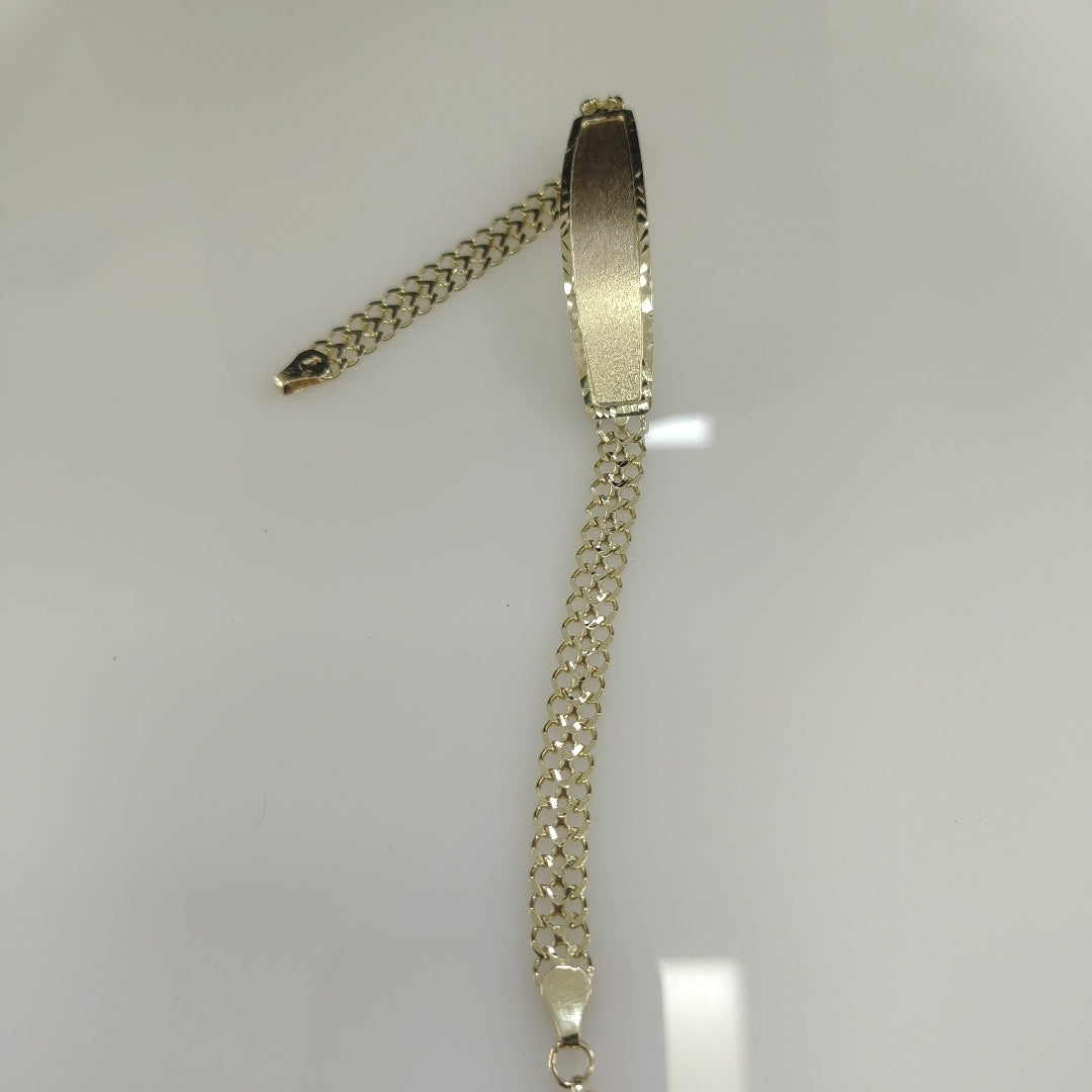 PULSERA TEJIDO ESCLAVA CHINO 14K 21 CM 10.3 GR (NUEVO)