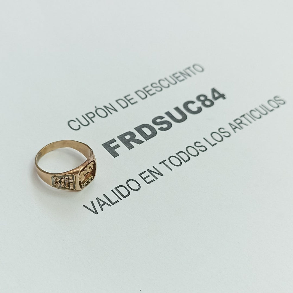 ANILLO DE GRADUACIÓN ORO 8 K 1.9 GRMS (SEMINUEVO)