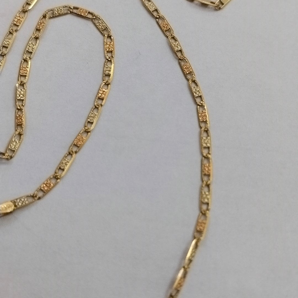 CADENA ORO, ORO COMBINADO 14 K 3 GRMS (SEMINUEVO)