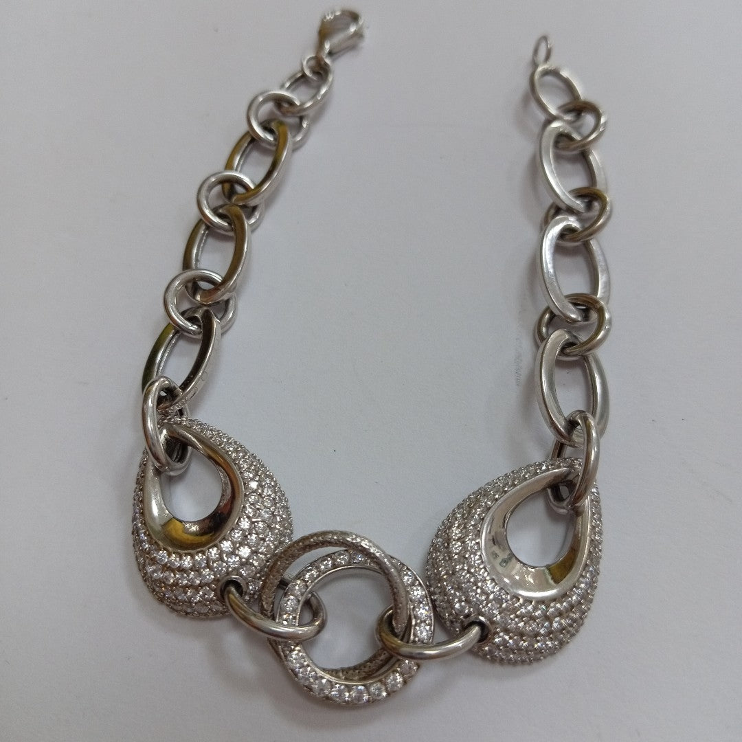 PULSERA ORO BLANCO 14 K 11,30 GRMS (SEMINUEVO)