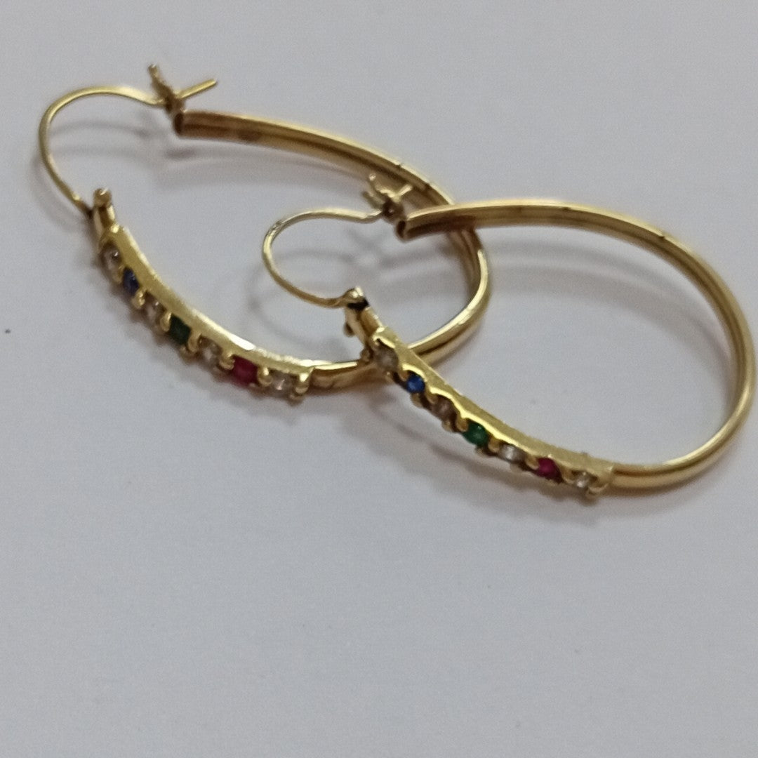 ARRACADAS PAR ORO 10 K 3.9 GRMS (SEMINUEVO)