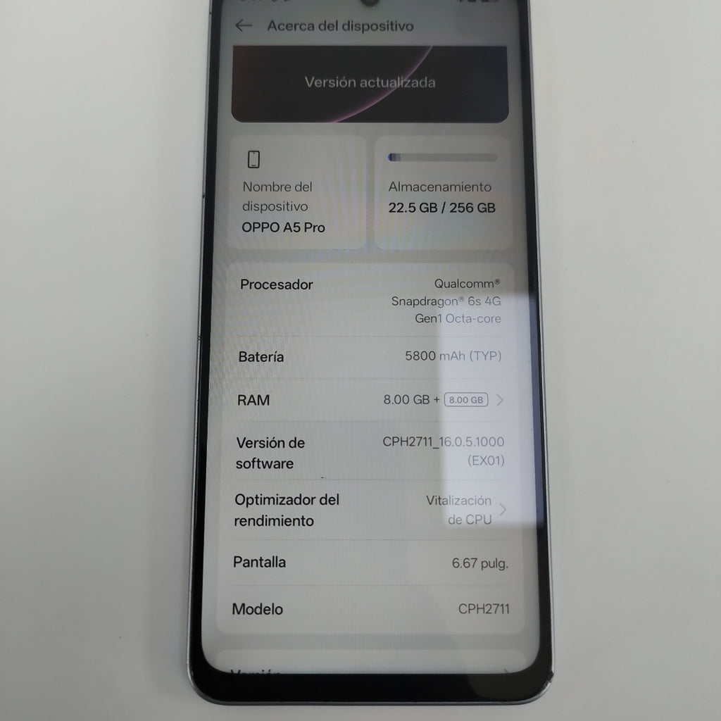 CELULAR OPPO A5 PRO CPH2711 (2025) 256 GB 8 GB RAM (SEMINUEVO)