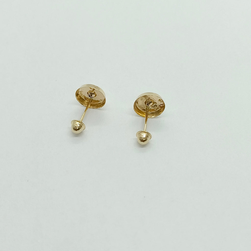 BROQUELES BROQUEL FIG BOTON C CIRCONIA 14K 0.2916 GR (NUEVO)