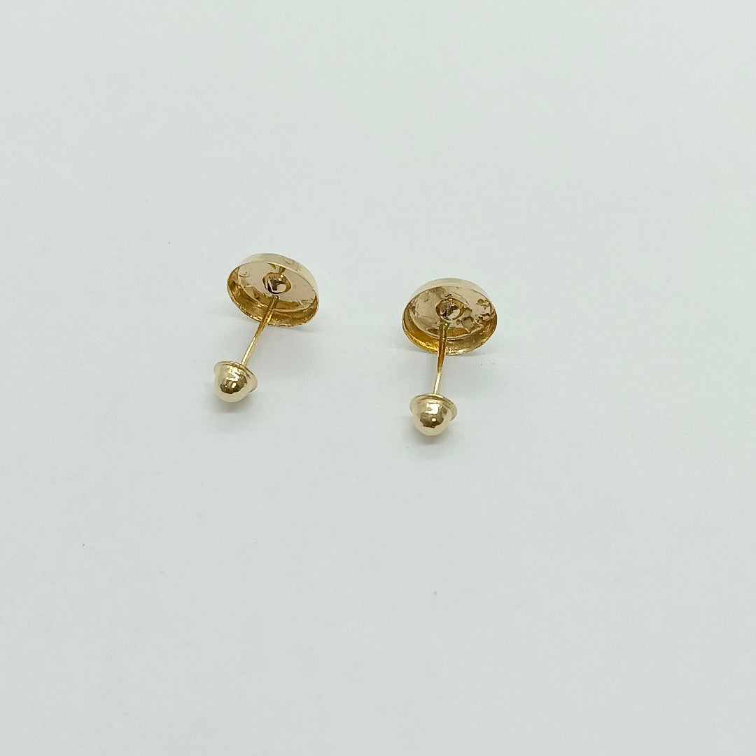 BROQUELES BROQUEL FIG BOTON C CIRCONIA 14K 0.2916 GR (NUEVO)