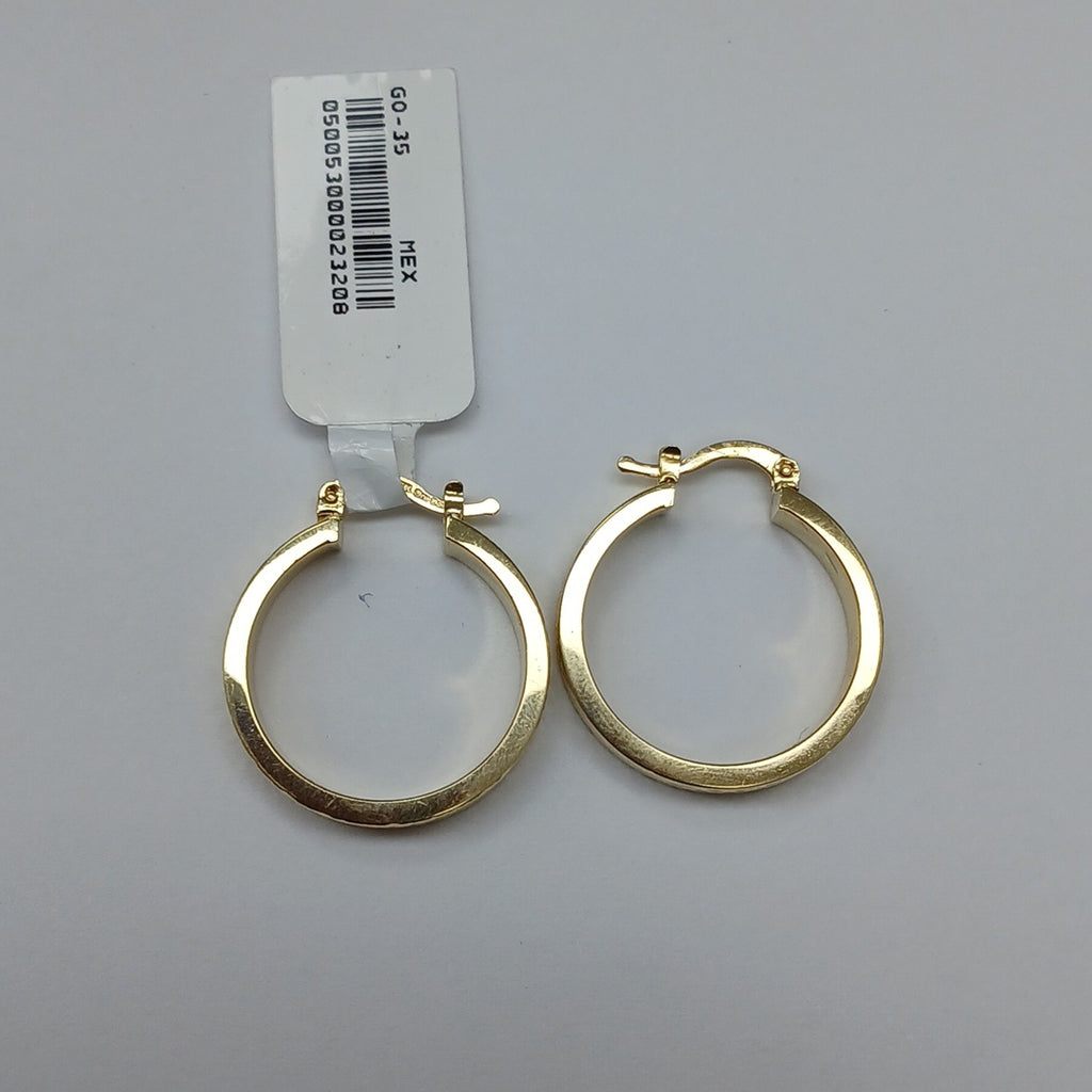 ARETES TEJIDO ARRACADAS FACETADAS 14K 2.9 GR (NUEVO)