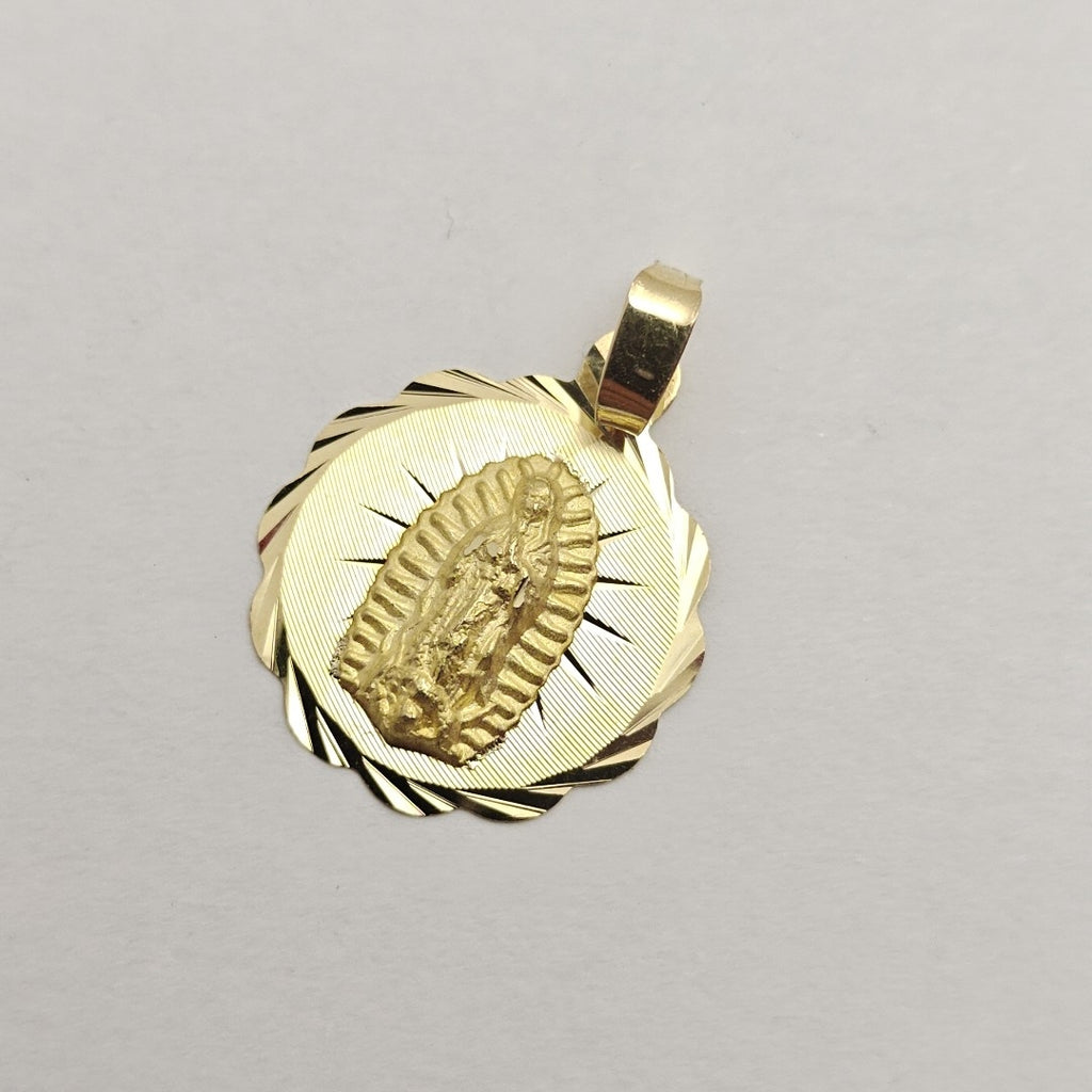 DIJE MEDALLA RELIGIOSA 14K 0.7 GR (NUEVO)