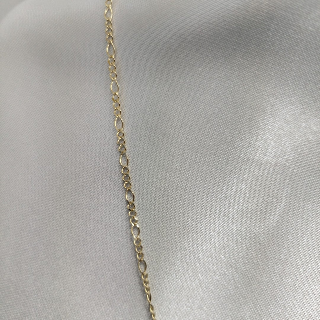 CADENA GARGANTILLA 3X1 CON ESFERAS COMBINADAS 14K 45 CM 3.1 GR (NUEVO)