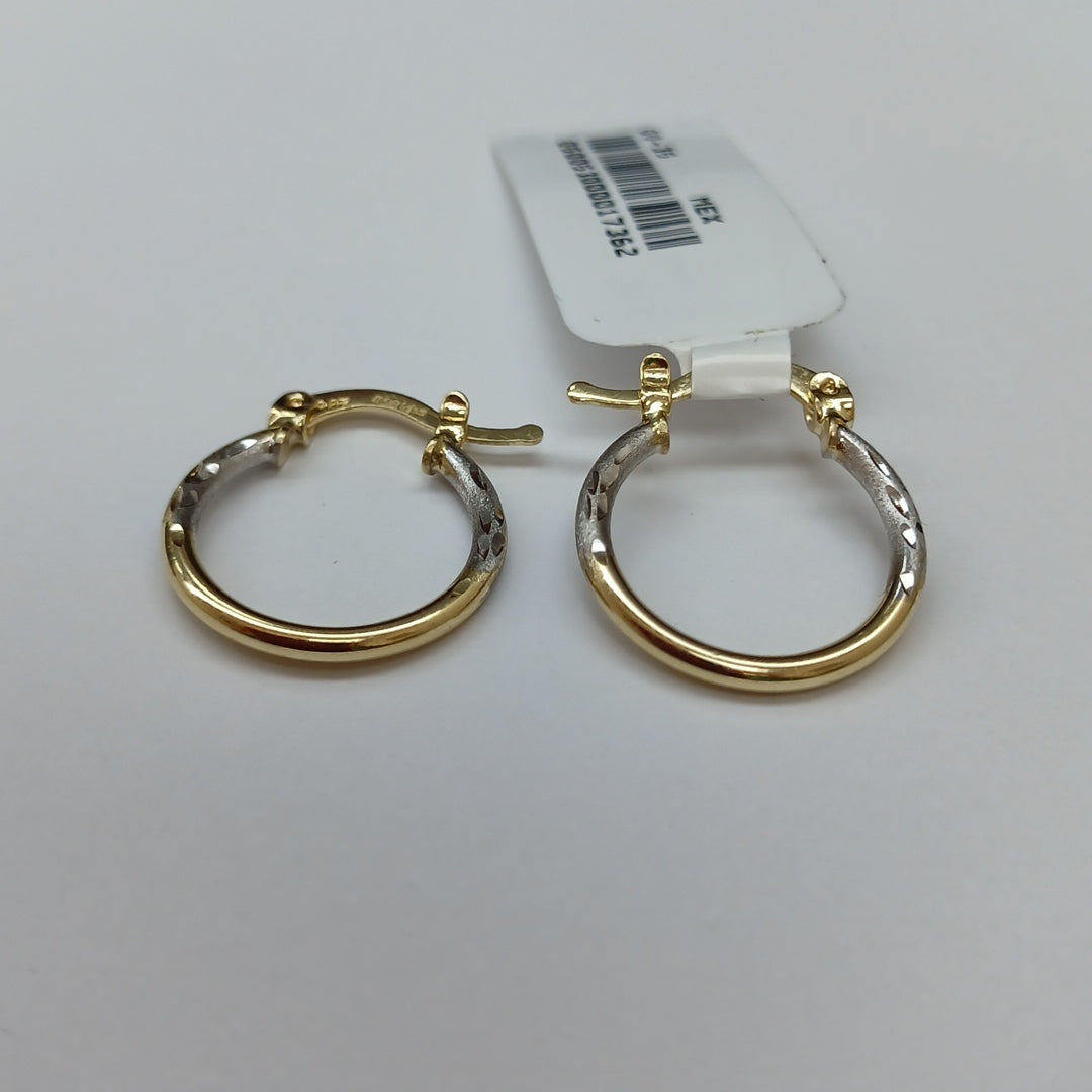 ARETES ARRACADAS COMBINADAS 14K 1.1 GR (NUEVO)