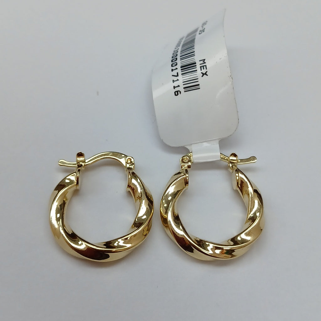ARETES ARRACADA TORZAL 14K 1.8 GR (NUEVO)