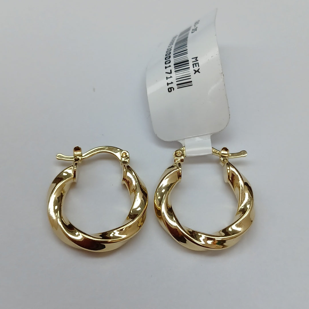 ARETES ARRACADA TORZAL 14K 1.8 GR (NUEVO)