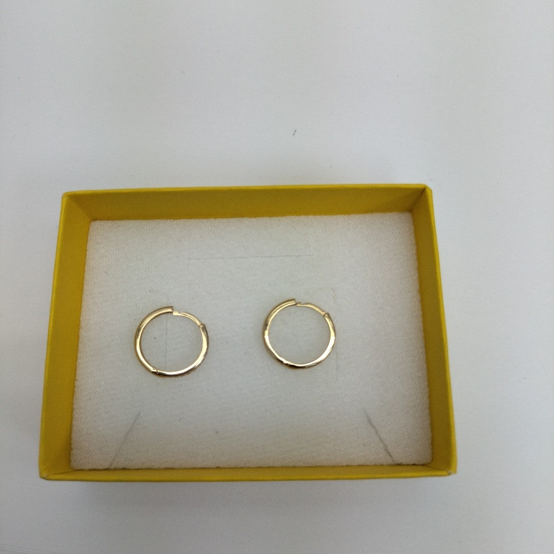 ARETES HUGGIES C CIRCONIA 14K 1.8 GR (NUEVO)