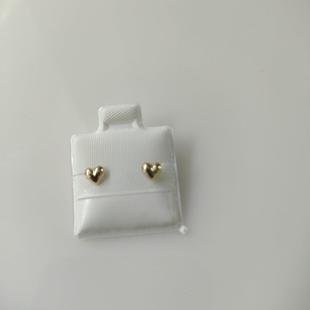 BROQUELES BROQUEL FIG CORAZON LISO 14K 0.1987 GR (NUEVO)