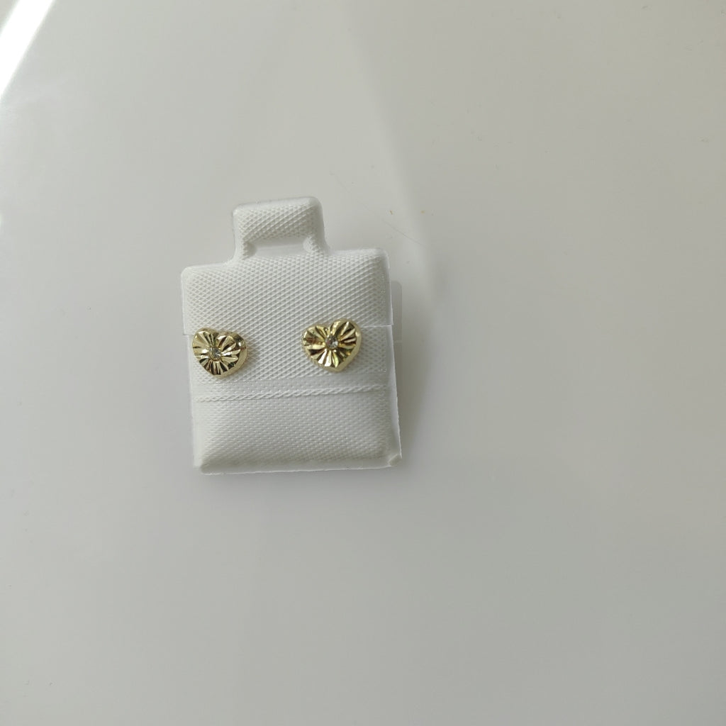 BROQUELES BROQUEL FIG CORAZON C CIRCONIA 14K 0.2603 GR (NUEVO)