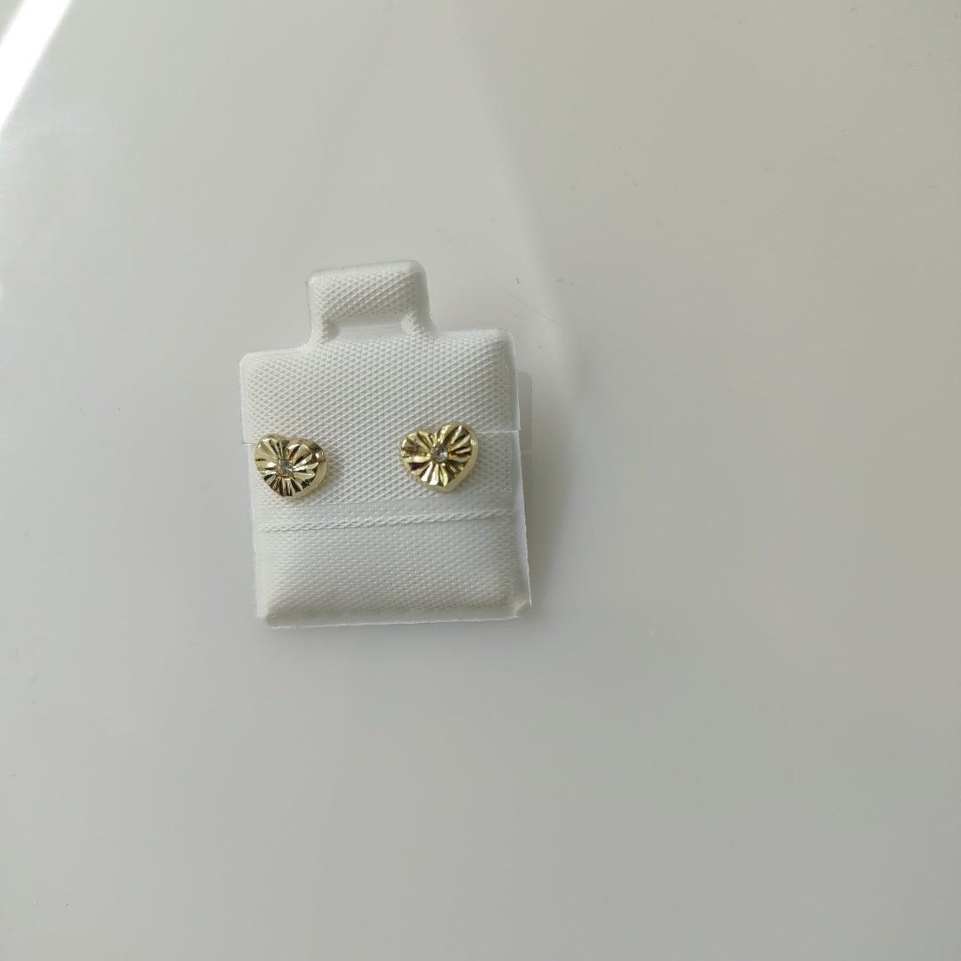 BROQUELES BROQUEL FIG CORAZON C CIRCONIA 14K 0.2603 GR (NUEVO)