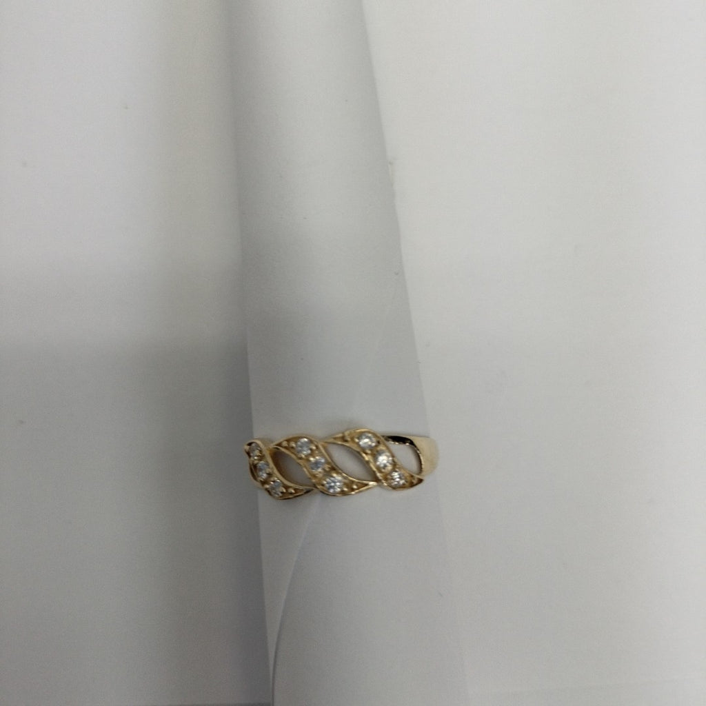 ANILLOS C CIRCONIAS 14K TALLA 7 1.3 GR (NUEVO)