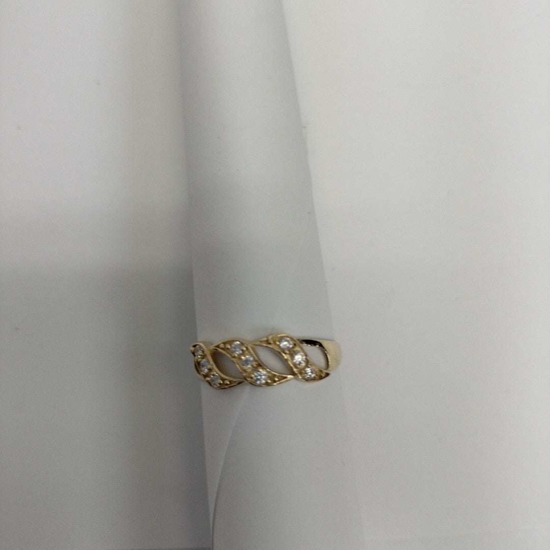 ANILLOS C CIRCONIAS 14K TALLA 7 1.3 GR (NUEVO)