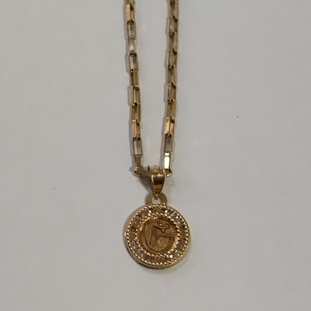 CADENA, MEDALLA RELIGIOSA ORO 10 K 3.9 GRMS (SEMINUEVO)