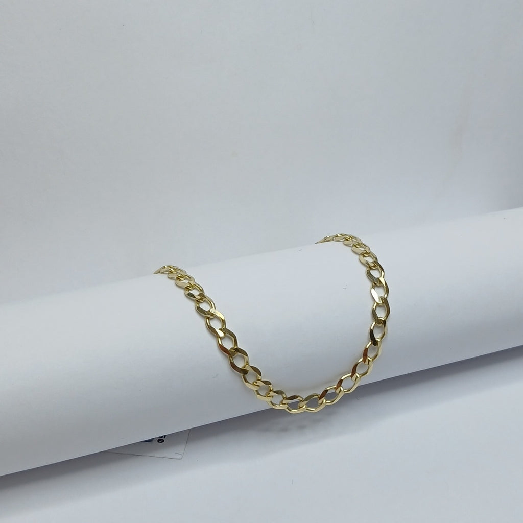 PULSERA TEJIDO BARBADA 14K 18 CM 3.4 GR (NUEVO)
