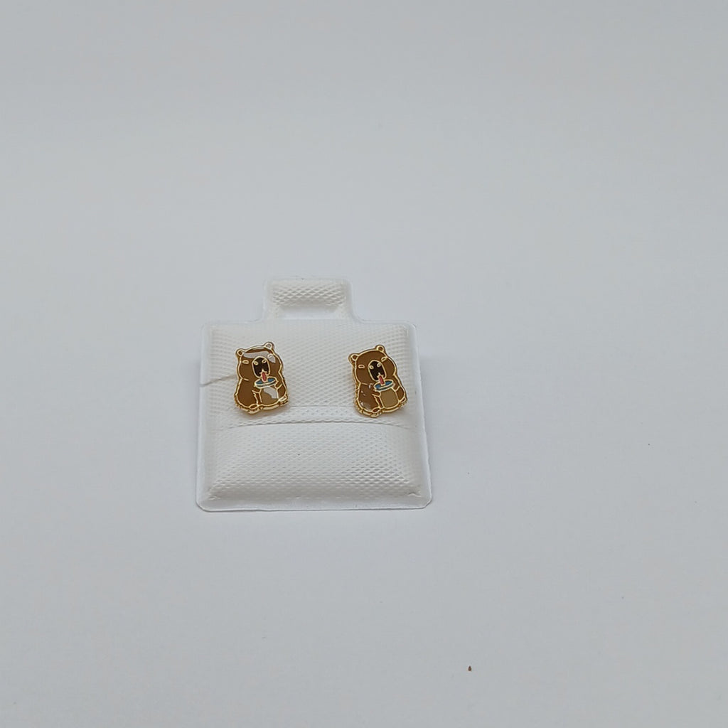 BROQUELES BROQUEL FIG CAPIBARA 14K 0.2657 GR (NUEVO)
